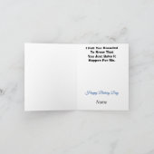 Funny Homme Meilleur Baker Compliment Carte de voe (Intérieur)
