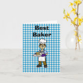 Funny Homme Meilleur Baker Compliment Carte de voe (Fleur jaune)