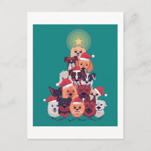 Funny HONDEN Kerstboom - Trainer Groomer Walker Briefkaart