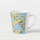 Funny Honey Bear Bottle Squeeze The Day! Pattern Latte Mok (Rechts)