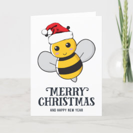 Funny Honey Bee Christmas Kaart