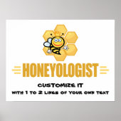 Funny Honey Bee Poster (Voorkant)