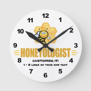 Funny Honey Bee Ronde Klok