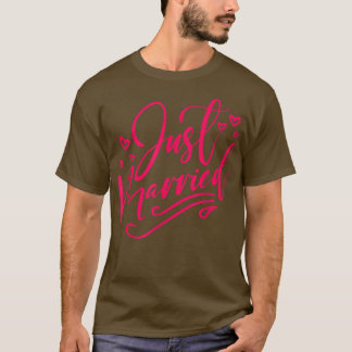 Funny Honeymoon Couples Just Married Bride Groom N T-shirt
