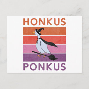 Funny Honkus Ponkus Halloween Goose Witches Honk Briefkaart