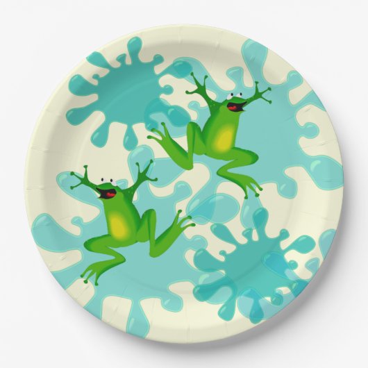 Funny Hoppy Birthday Frog Bord van 9 inch (Voorkant)