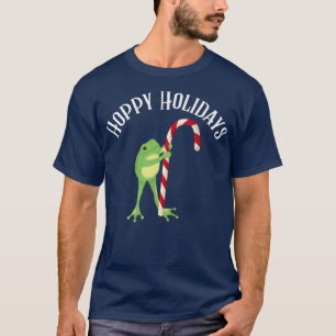 Funny HOPPY FEESTDAGEN met kerstsnoepriet Kikkikke T-shirt