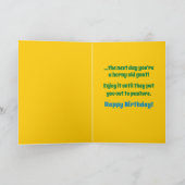 Funny Horny Old Goat Birthday Kaart (Binnen)