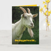 Funny Horny Old Goat Birthday Kaart (Gele Bloem)