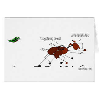 Funny Horse and Butterfly Cartoon