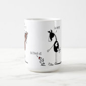 Funny Horse and Chicken Cartoon Koffiemok (Center)