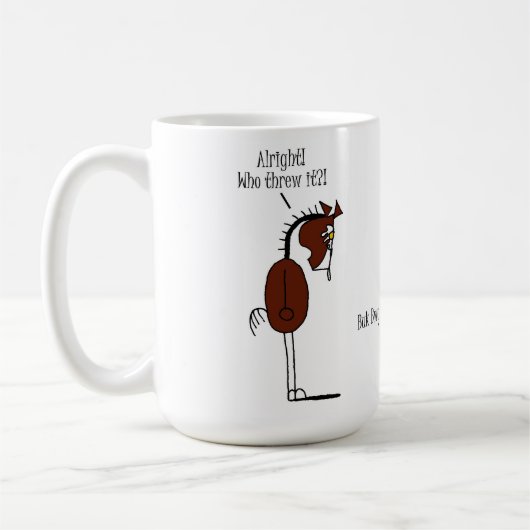Funny Horse and Chicken Cartoon Koffiemok (Links)