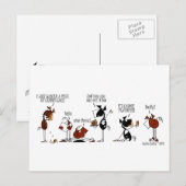 Funny Horse & Carrot Cake Anniversaire Carte posta (Devant / Derrière)