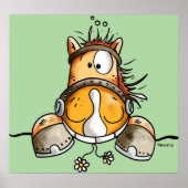 Funny Horse Cartoon Poster (Voorkant)