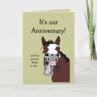 Funny Horse Jubileum Cartoon echtgenoot of partner