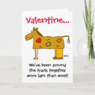 Funny Horse Lovers Valentijn voor echtgenoot of vr Feestdagen Kaart