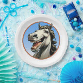 funny horse papieren bordje (Feest)