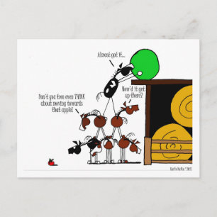 Funny Horse Pyramid-Cartoon Briefkaart