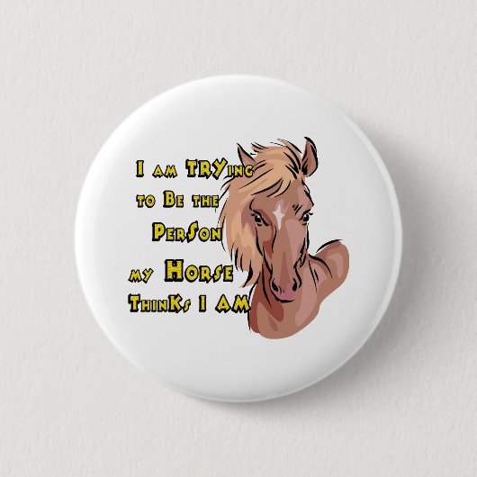 Funny Horse Ronde Button 5,7 Cm (Voorkant)
