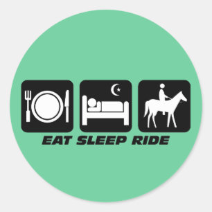 Funny horse ronde sticker