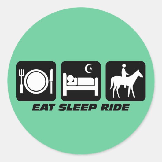 Funny horse ronde sticker (Voorkant)