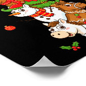 Funny Horse Santa Elf Snowman Christmas Womens Men Poster (Hoek)