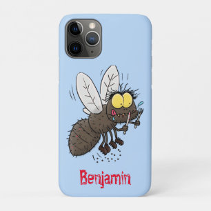 Funny horsefly insect cartoon iPhone 11 pro hoesje
