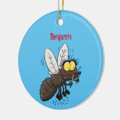 Funny horsefly insect cartoon keramisch ornament (Links)