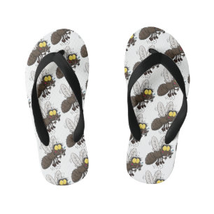 Funny horsefly insect cartoon kinder teenslippers