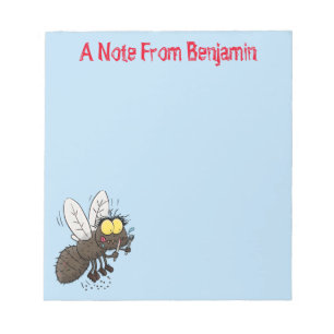Funny horsefly insect cartoon notitieblok