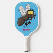 Funny horsefly insect cartoon  pickleball paddle (Achterkant)