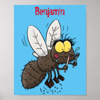 Funny horsefly insect cartoon