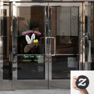 Funny horsefly insect cartoon raamsticker