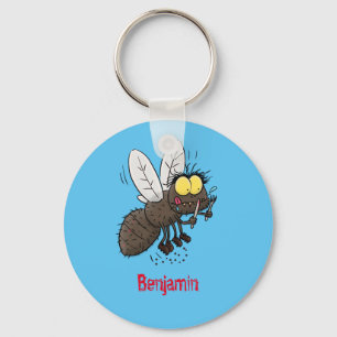 Funny horsefly insect cartoon sleutelhanger