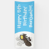 Funny horsefly insect cartoon spandoek (Verticaal)