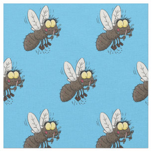 Funny horsefly insect cartoon stof
