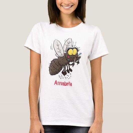 Funny horsefly insect cartoon t-shirt (Voorkant)