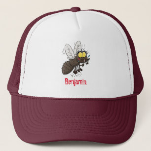 Funny horsefly insect cartoon trucker pet
