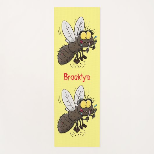 Funny horsefly insect cartoon yogamat (Voorkant)