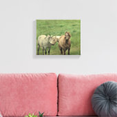 Funny Horses Canvas Afdruk (Insitu (Woonkamer))