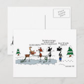 Funny Horses Stealing Cartoon Briefkaart (Voorkant / Achterkant)