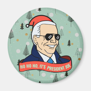 Funny Ho's President Joe Biden Kerstmis Kitchen Magneet