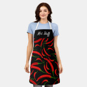 Funny Hot Chili Peppers Kitchen Aprons Schort (Gedragen)