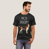 Funny Hot Diggity Dog T Hondenliefhebber T-shirt (Voorkant volledig)