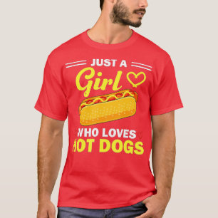 Funny Hot Dog Design for Women Girls Hot Hondenlie T-shirt