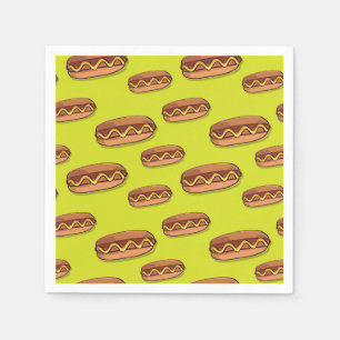 Funny Hot Dog Food Design Servet