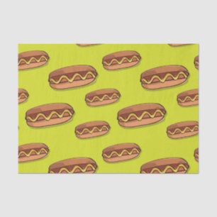 Funny Hot Dog Food Design Tissuepapier