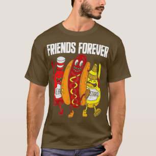 Funny Hot Dog Mustard Ketchup Lover Gift Friends T-shirt