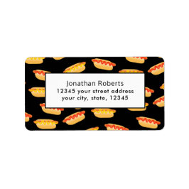 Funny Hot Dog Return Address Etiket