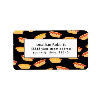 Funny Hot Dog Return Address Etiket